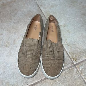 Mission tan slip on sneakers